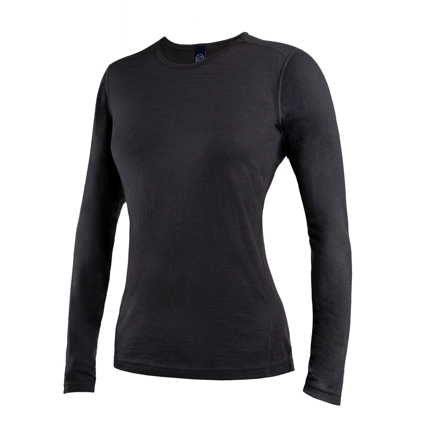Merino Wool Women's Long Sleeve Top | Crew Neck Shirt | Grey