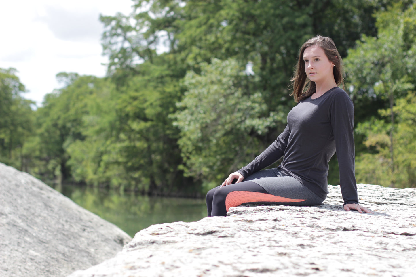Merino Wool Women's Long Sleeve Top | Crew Neck Shirt | Grey