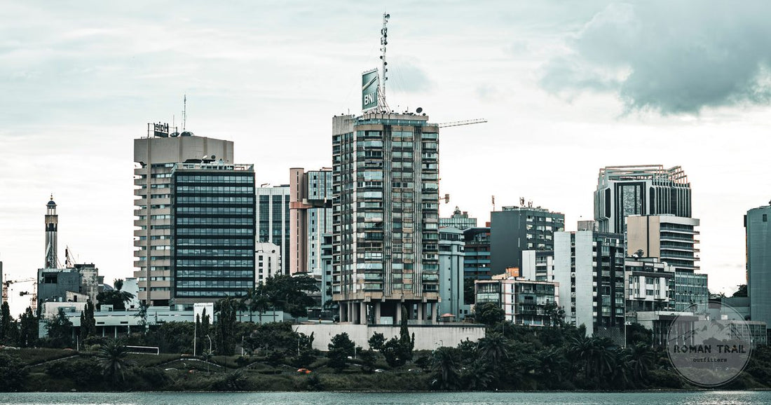 High rise buildings on the waterfront at Abidjan, Ivory Coast