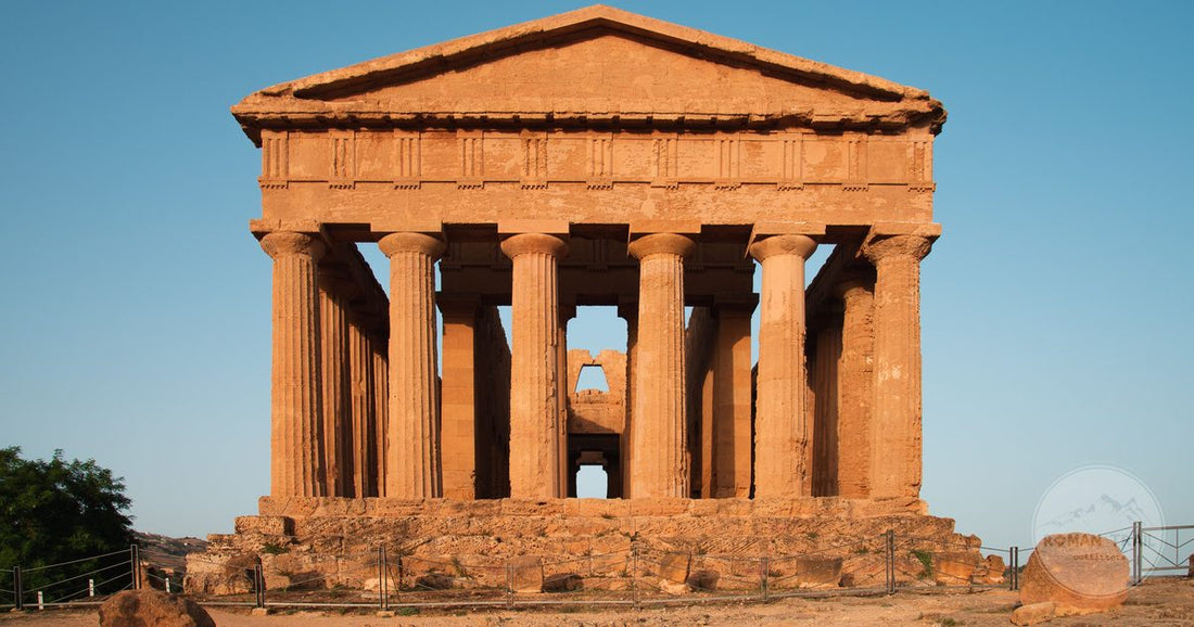 The Temple of Concordia standing intact in the Valley of the Temples, Agrigento packing list for women by Roman Trail Outfitters