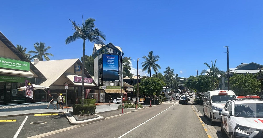 The main street of Airlie Beach, Queensland