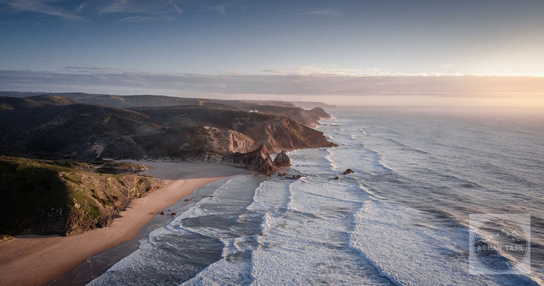 The coastline near Aljezur at sunrise, Costa Vicentina, Portugal