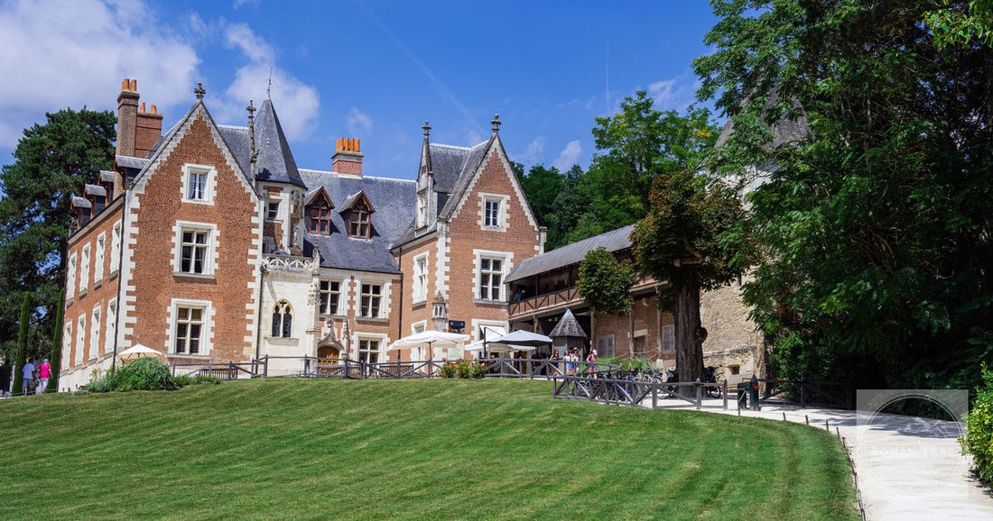 Elegant view of Château du Clos Lucé, Leonardo da Vinci's residence, in Amboise, France.