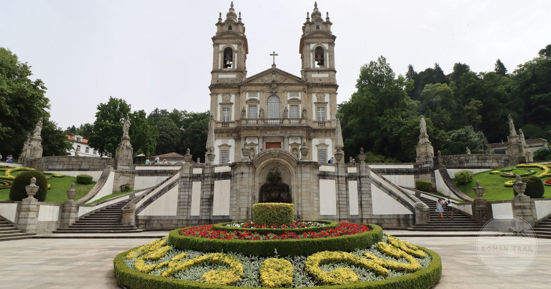 The baroque stairway of the Bom Jesus do Monte sanctuary at Braga, Portugal
