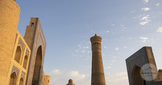 The Po-i-Kalyan minaret in Bukhara, Uzbekistan, at sunrise
