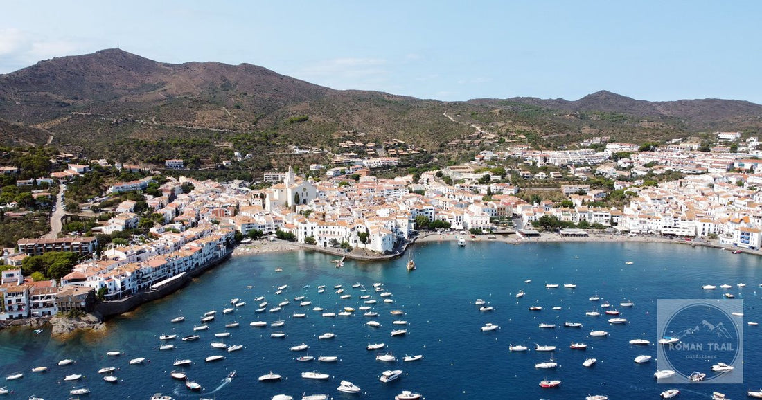 The coastal town and sailboats of Cadaques, Spain