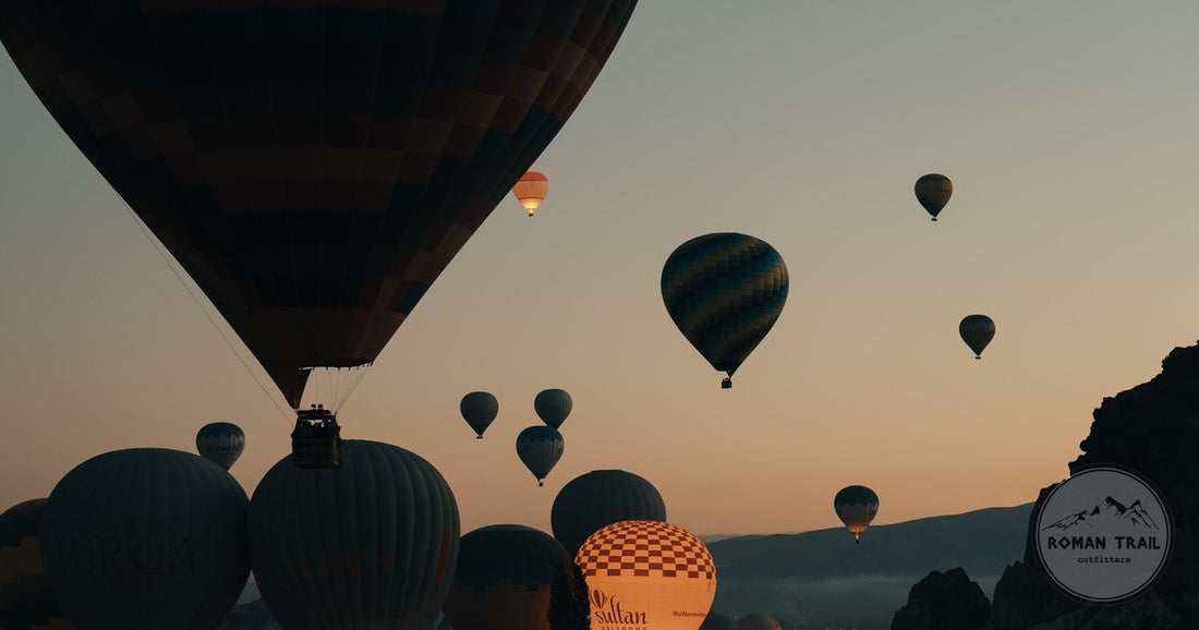 Hot air balloons rising at sunrise over Cappadocia, Turkey