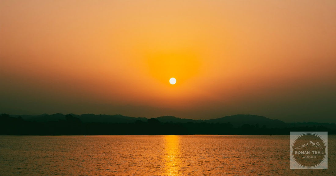 Sunset over Sukhna Lake in Chandigarh, India