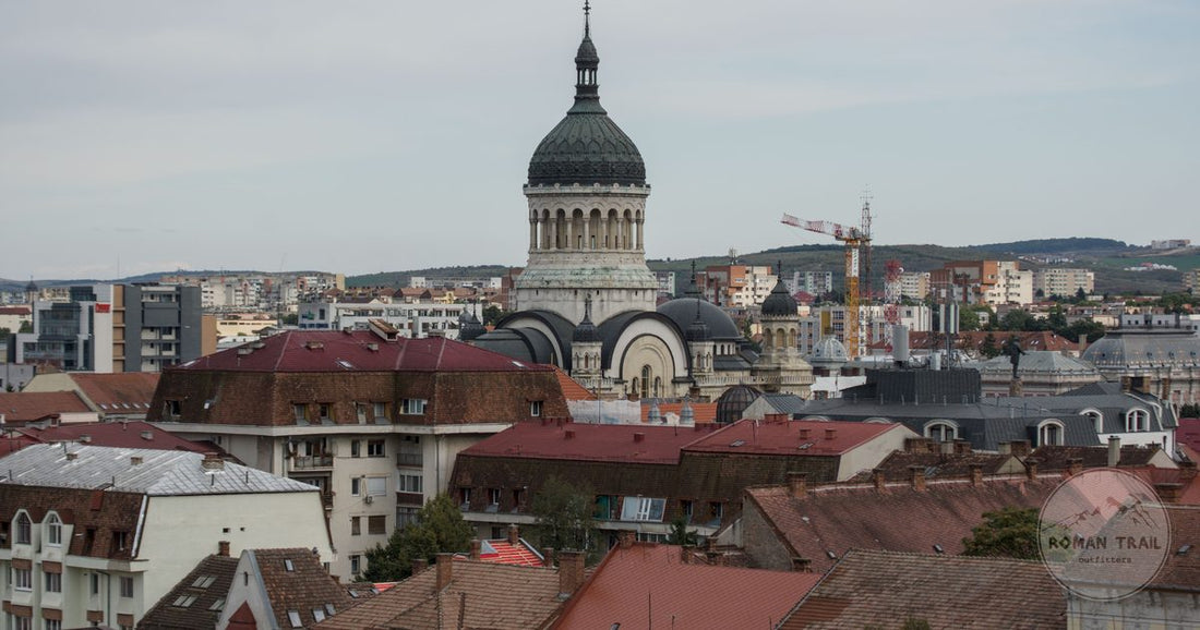 The Cluj-Napoca cityscape with the Metropolitan Cathedral, Romania