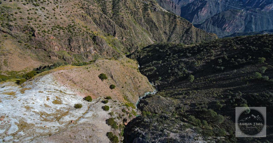 Stunning aerial landscape of Copper Canyon in Mexico showcasing rugged mountains and deep valleys.