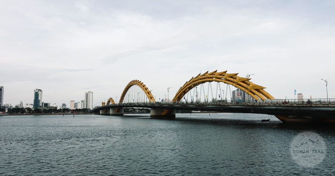 The Dragon Bridge across the Han river at Da Nang, Vietnam