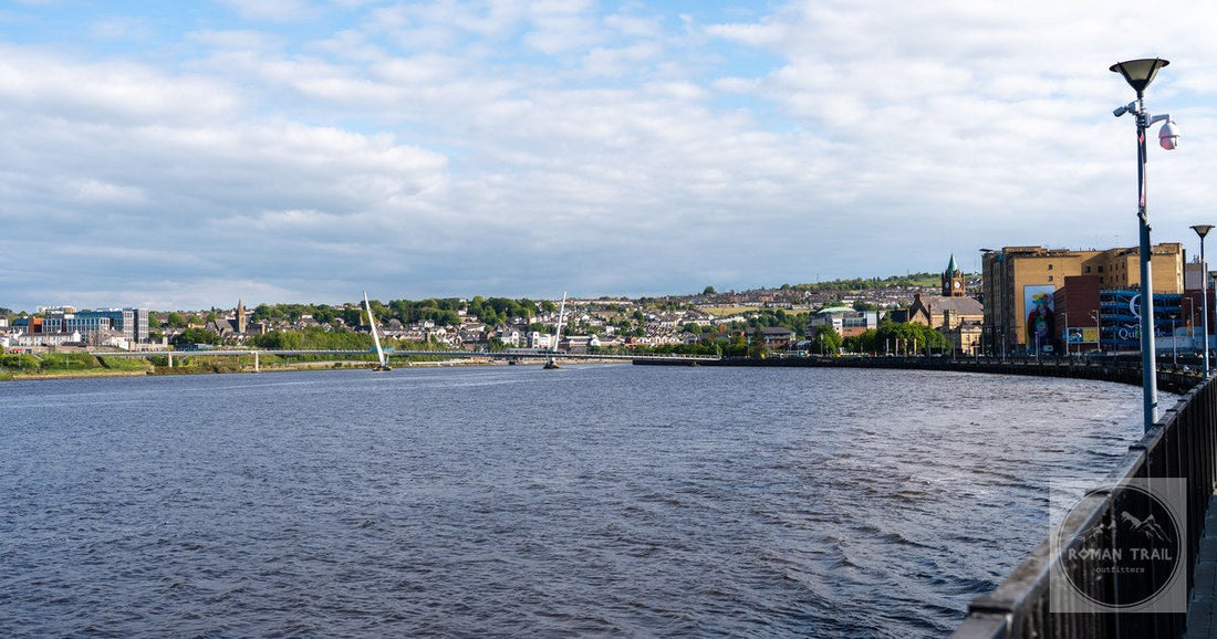 The Peace Bridge across the River Foyle at Derry, Northern Ireland