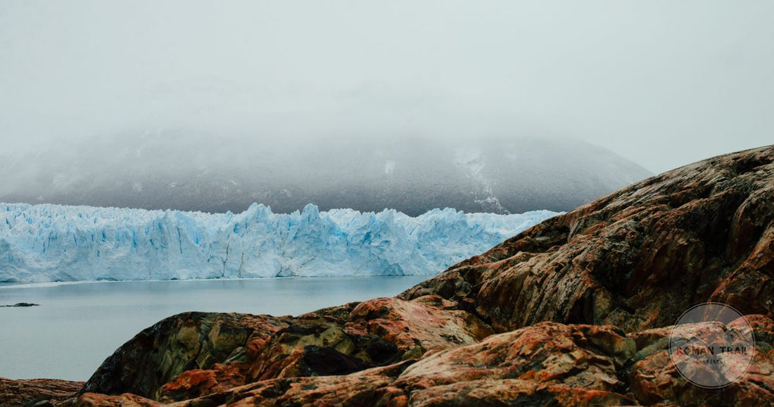 The blue ice face of the Perito Moreno glacier in Patagonia, El Calafate packing list for women by Roman Trail Outfitters