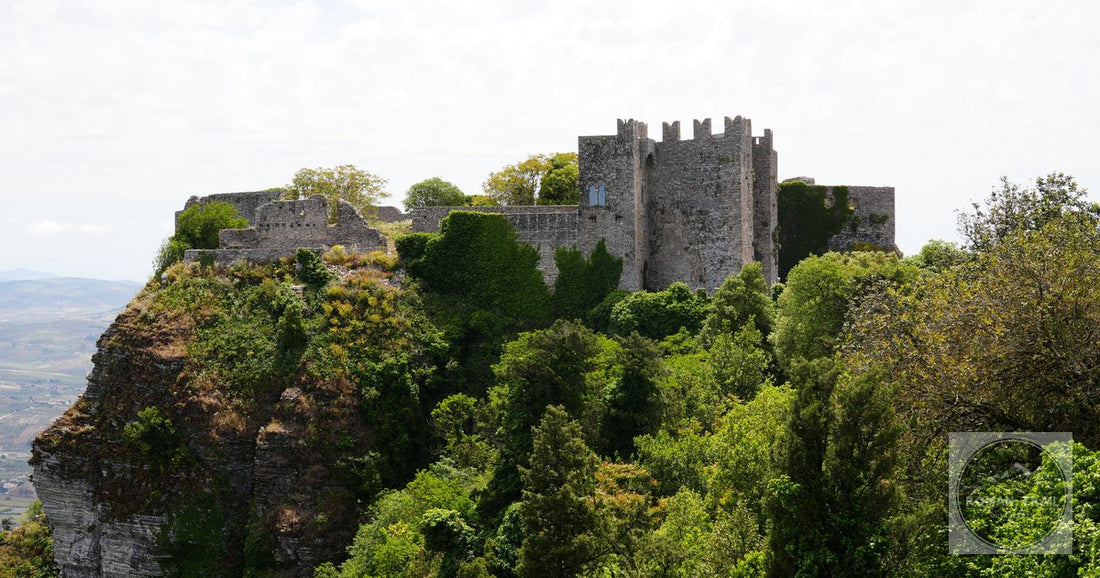 The medieval castle on its clifftop at Erice, Sicily