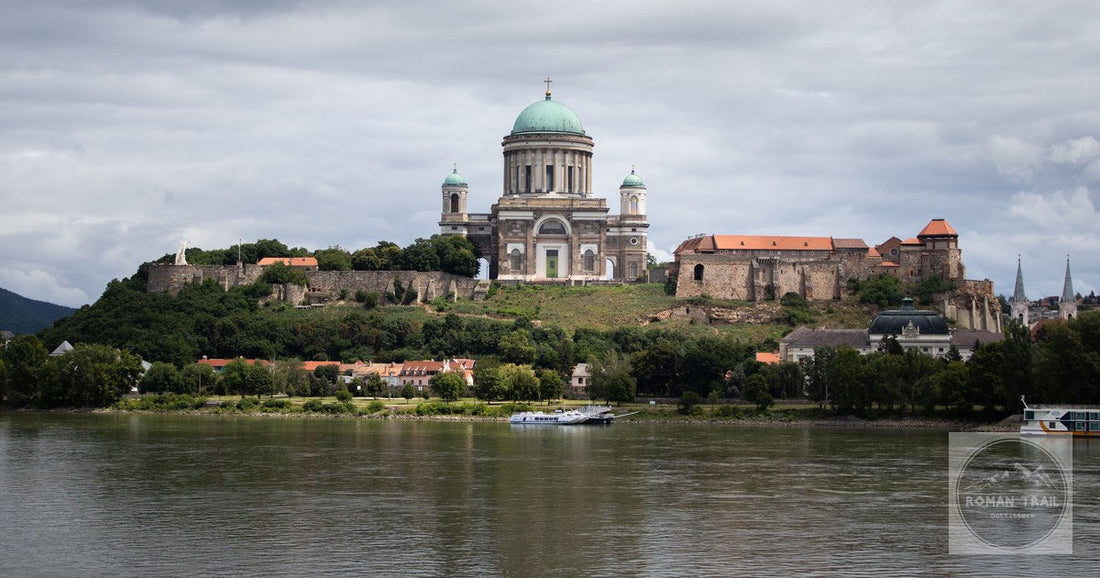 Esztergom Basilica on its hill beside the Danube, Hungary