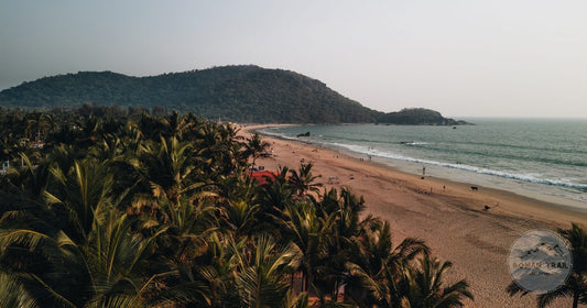Palolem Beach in south Goa at sunset, India