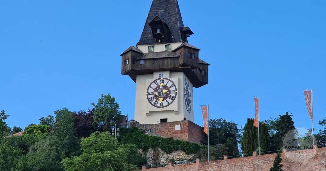 The clock tower on the Schlossberg above Graz, Austria