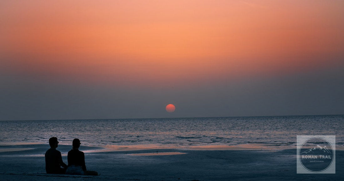 Sunset over the beach at Holbox, Quintana Roo, Mexico
