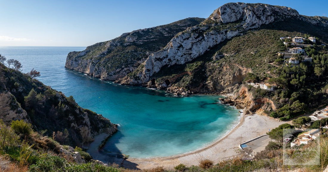 A cove and clear water on the coast at Javea, Spain