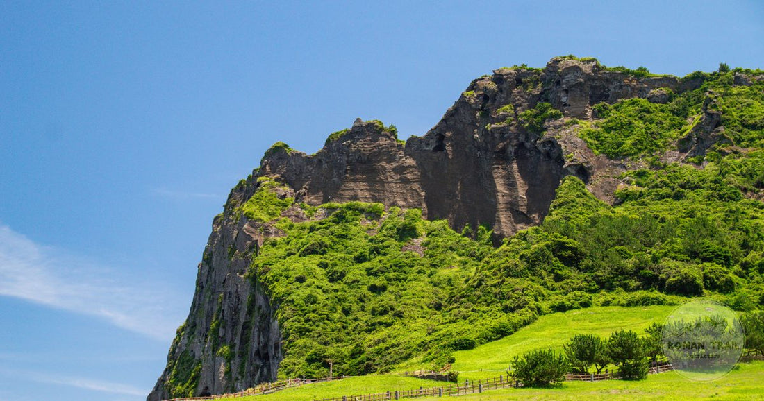 The volcanic cone of Seongsan Ilchulbong on Jeju Island, South Korea