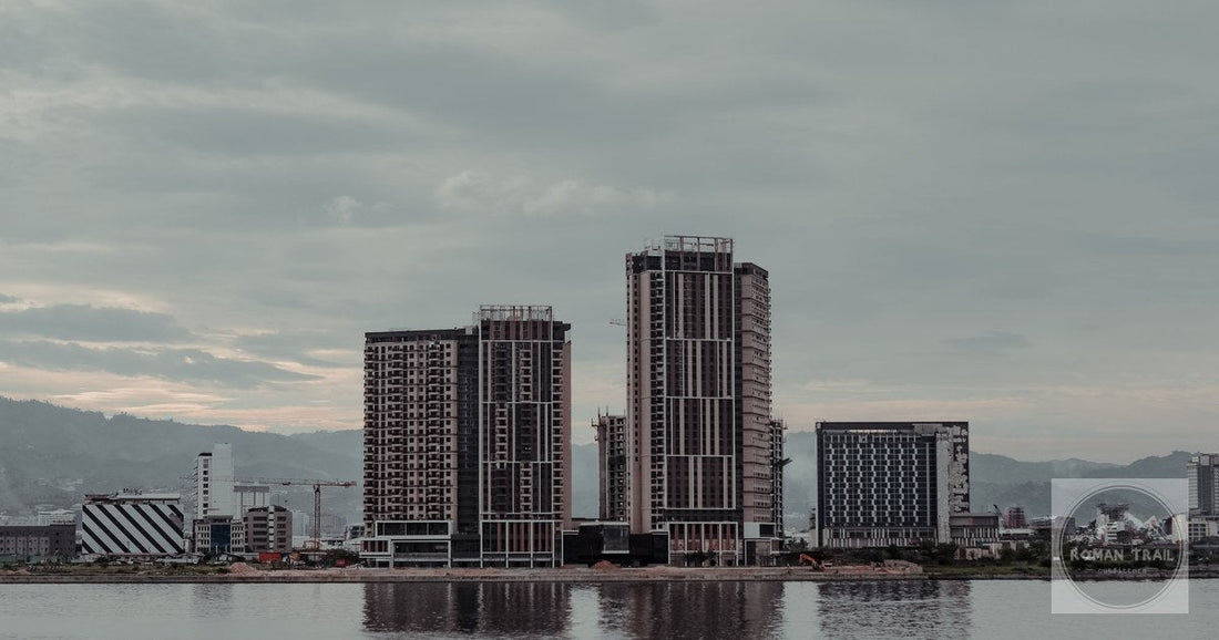 The skyline and waterfront at Kota Kinabalu, Sabah, Malaysia