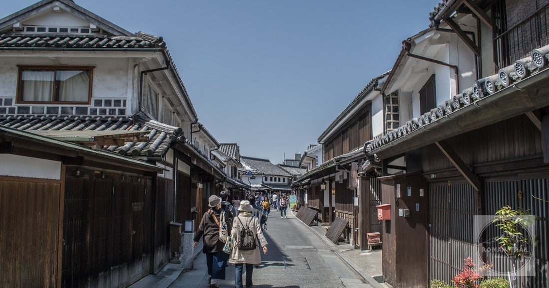 A traditional street of historic storehouses in Kurashiki, Japan
