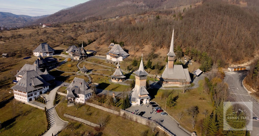 Barsana Monastery and its wooden architecture in Maramures, Romania