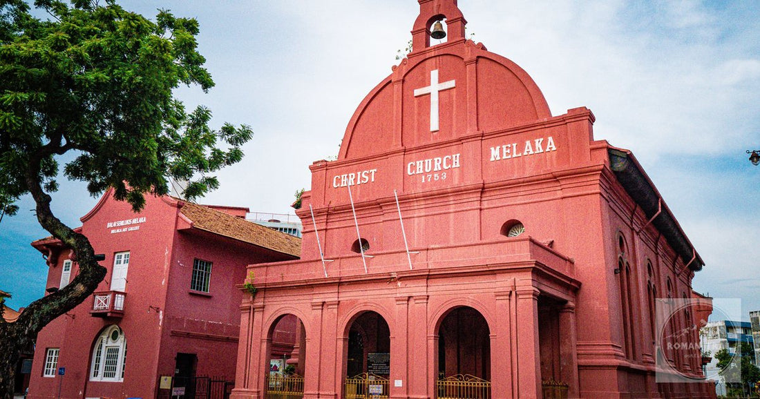 The red Christ Church on Dutch Square at Melaka, Malaysia