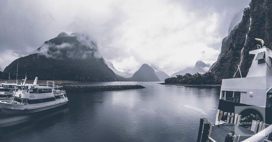 Mist over the water and mountains of Milford Sound, Southland