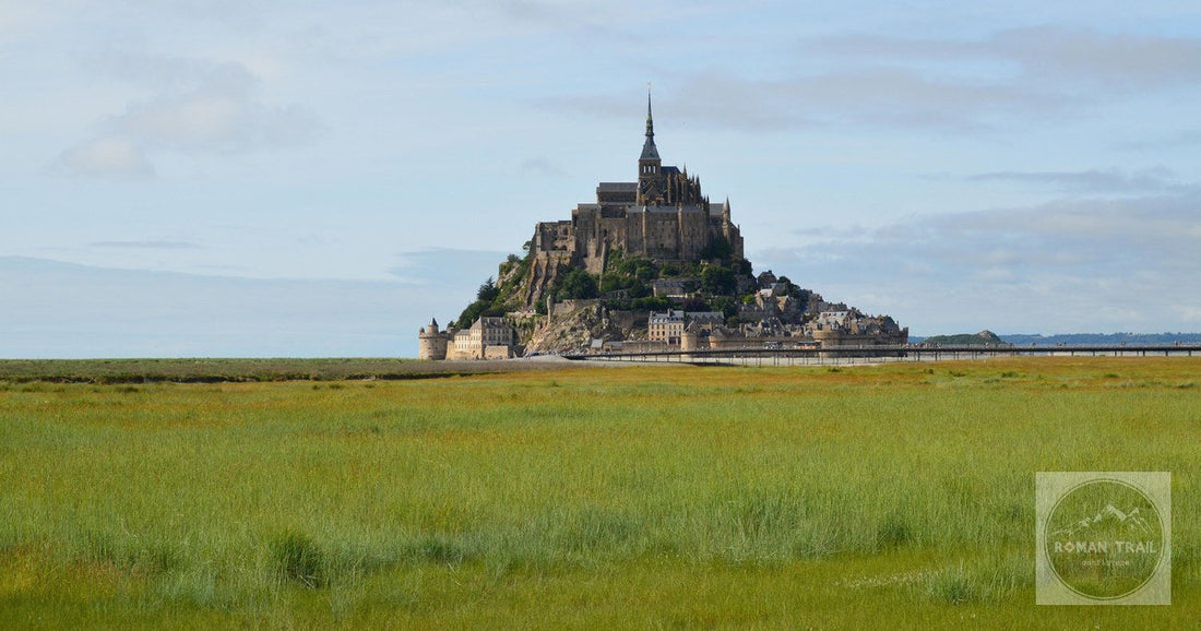 Stunning landscape of Le Mont-Saint-Michel, a historic island commune in Normandy, France.