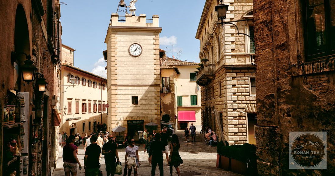 The historic streets of Montepulciano, Tuscany