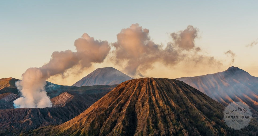 Sunrise over Mount Bromo and its volcanic landscape, East Java, Indonesia
