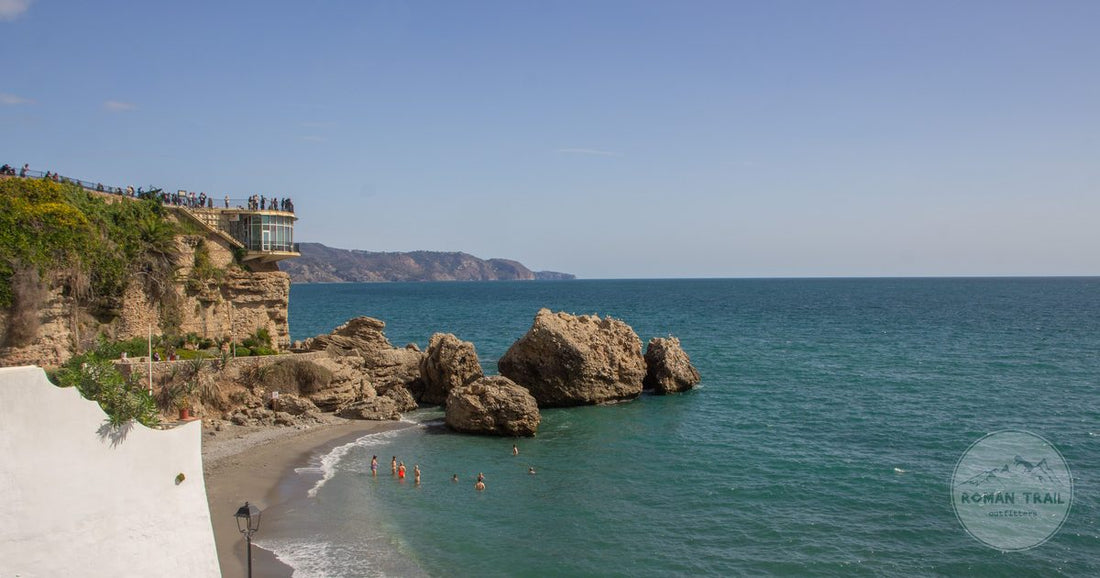 The Balcon de Europa above the shore at Nerja, Andalusia, Spain
