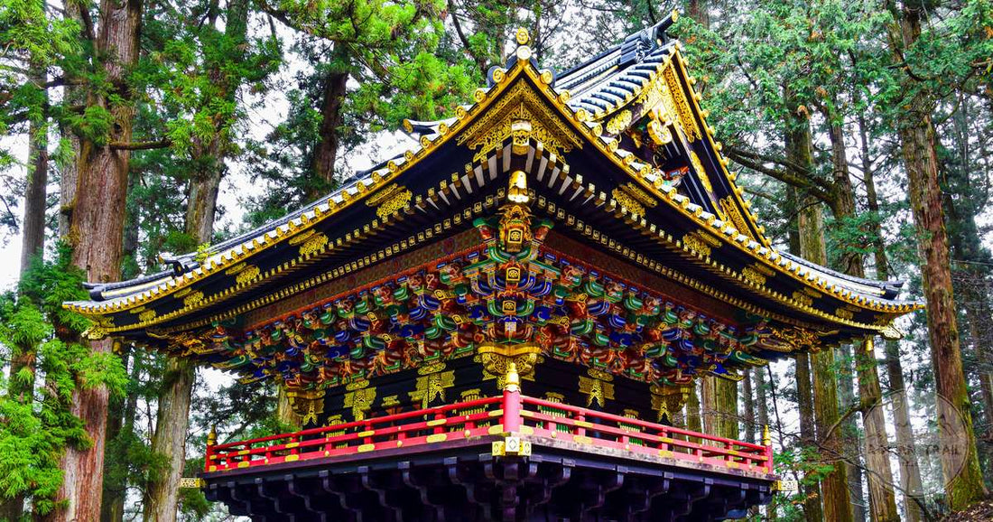 The Taiyu-in mausoleum among cedars at Nikko, Japan