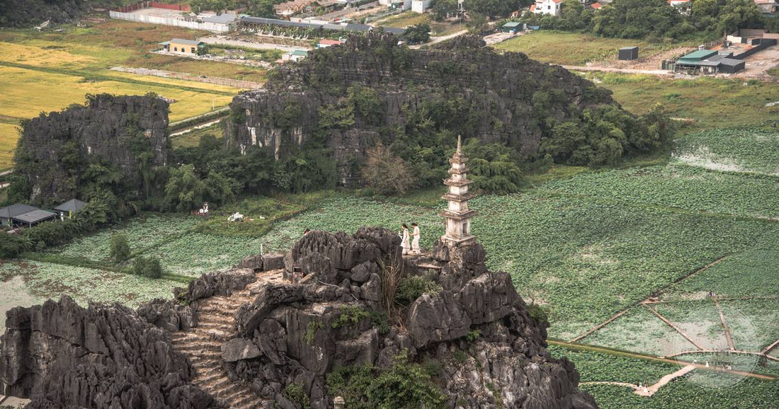 Aerial view of the landscape at Mua Cave, Ninh Binh, Vietnam