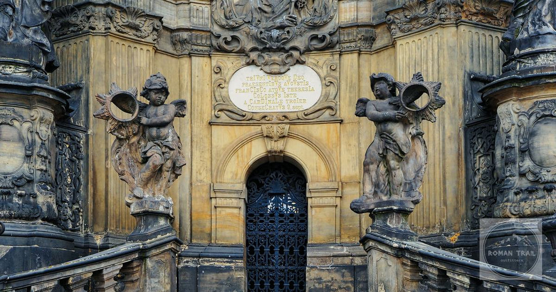 Baroque sculpture on the Holy Trinity Column in Olomouc, Czechia