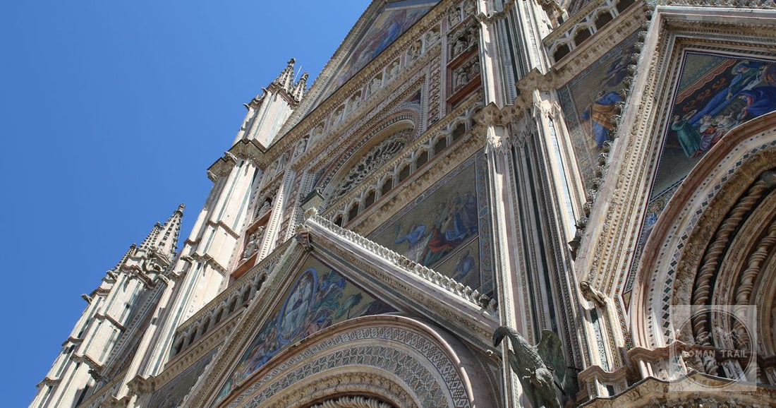 The carved facade of Orvieto Cathedral, Umbria