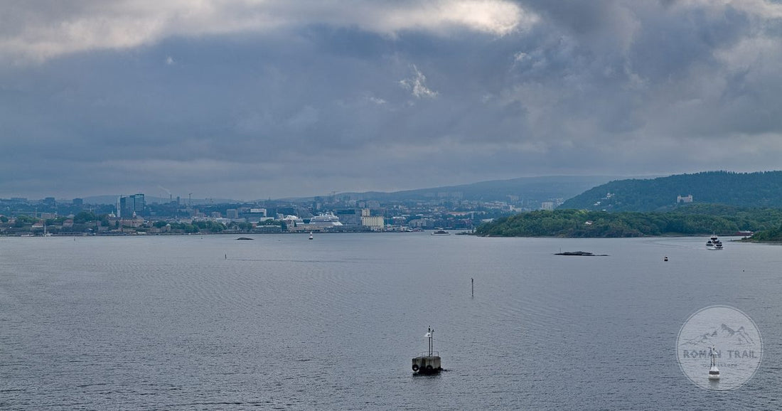 Oslo waterfront seen from the Oslofjord, Oslo packing list for women by Roman Trail Outfitters