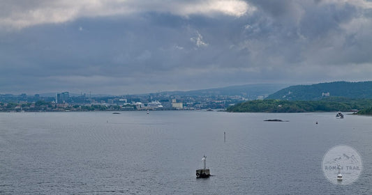 Oslo waterfront seen from the Oslofjord, Oslo packing list for women by Roman Trail Outfitters