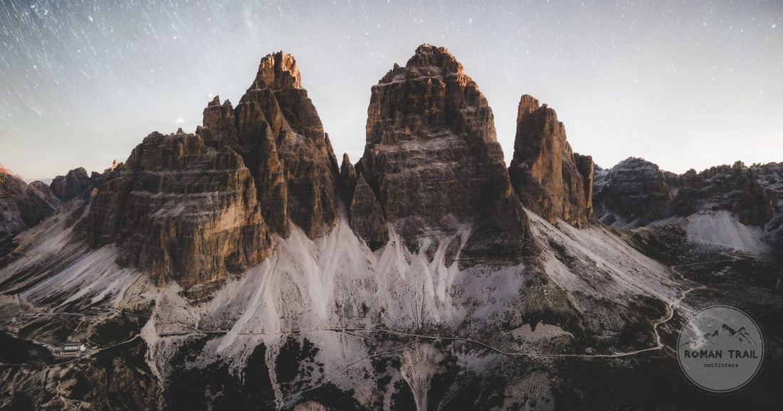 Dolomites packing list for women, Tre Cime di Lavaredo at twilight Italy