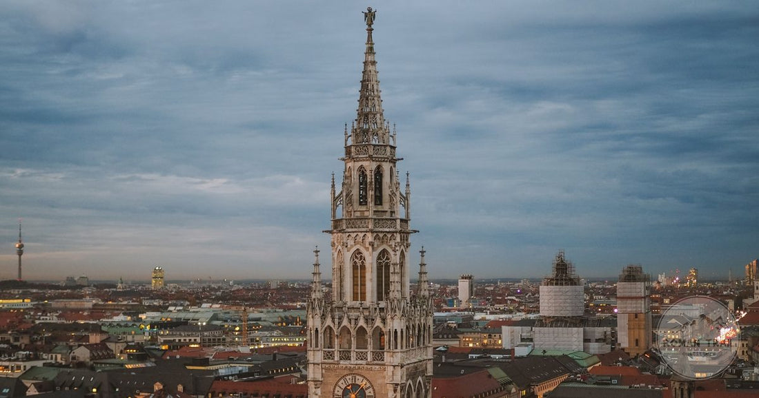 Munich packing list for women, the New Town Hall at dusk on Marienplatz Bavaria