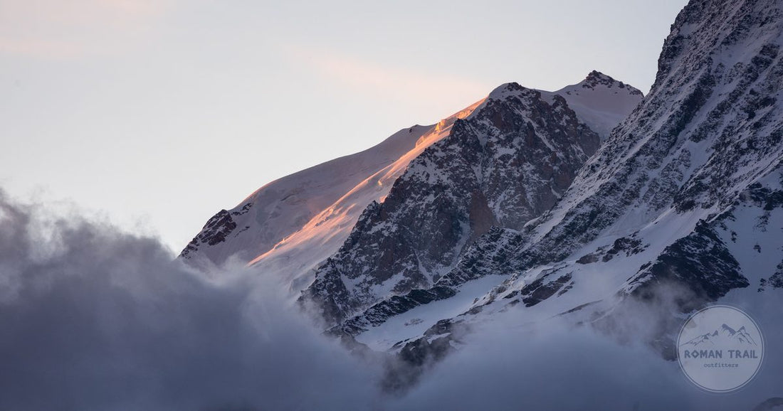 Tour du Mont Blanc packing list for women, Mont Blanc at sunrise in the French Alps