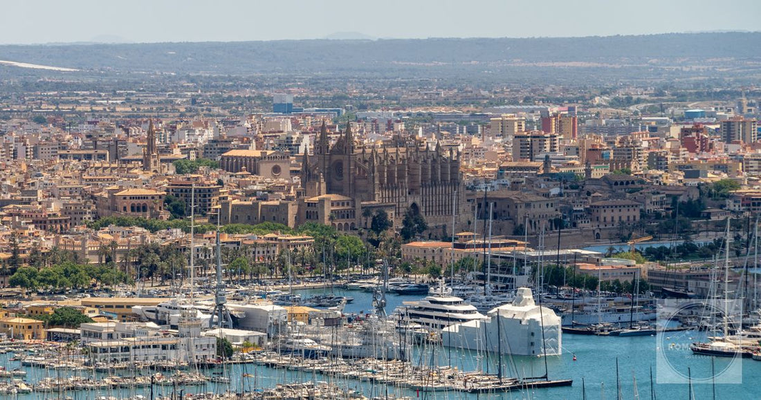 The skyline and harbour of Palma de Mallorca, Spain