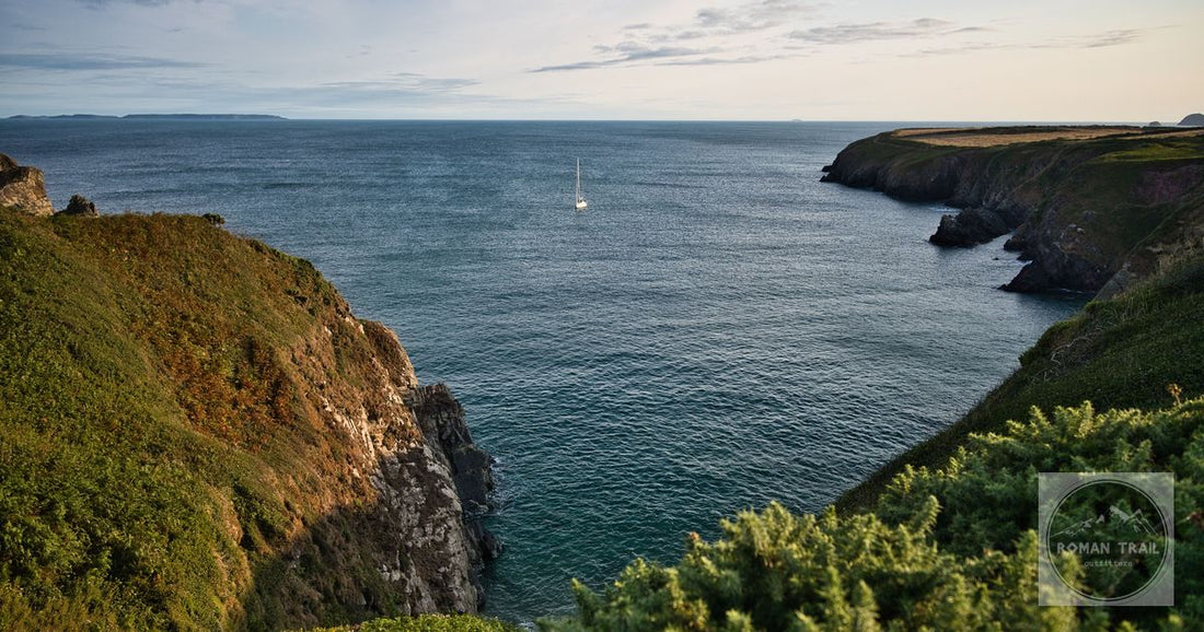 Cliffs above the sea on the Pembrokeshire coast, Wales
