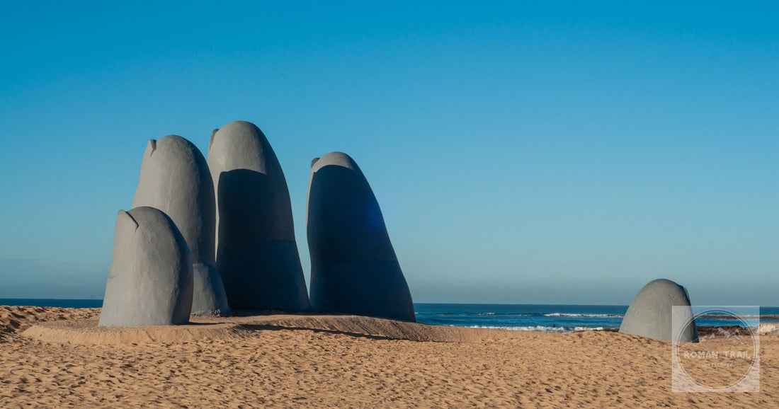 La Mano, the hand sculpture emerging from the sand at Punta del Este, Uruguay