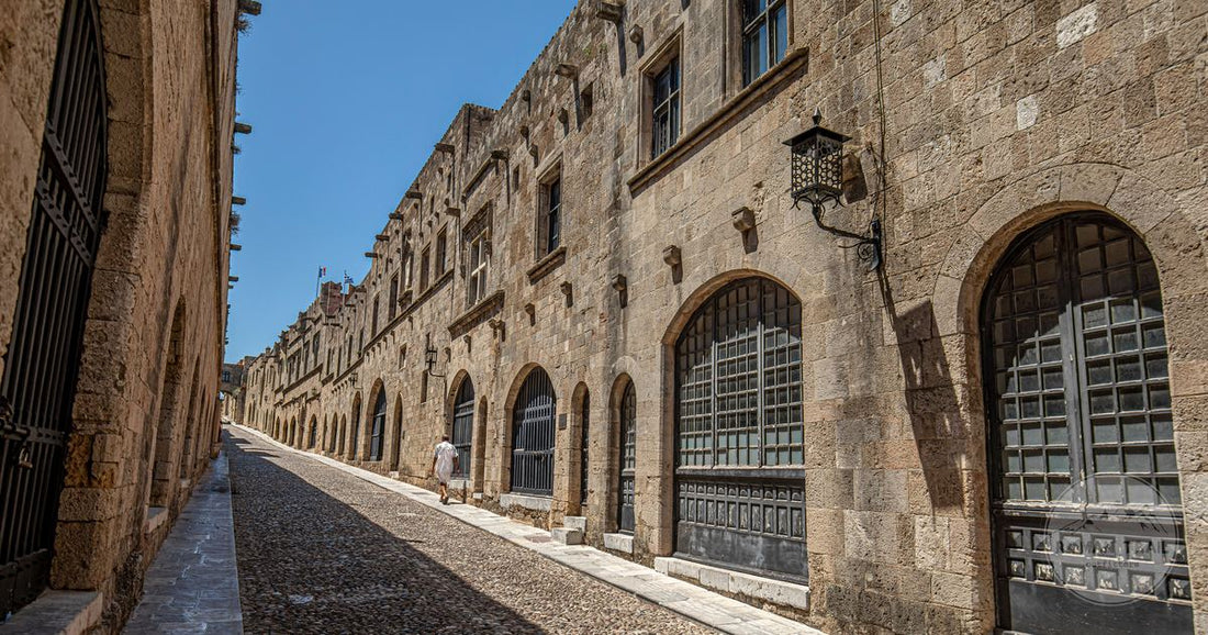 The medieval Street of the Knights in Rhodes old town, Greece