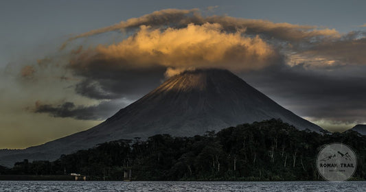 Arenal Volcano at dusk in Costa Rica