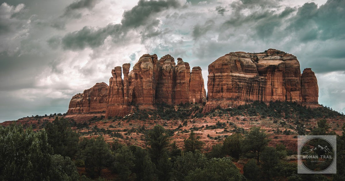 Cathedral Rock under dramatic clouds at Sedona, Arizona
