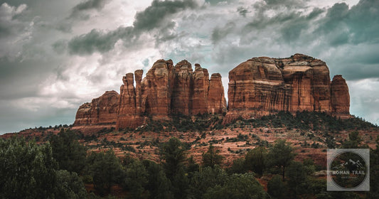 Cathedral Rock under dramatic clouds at Sedona, Arizona