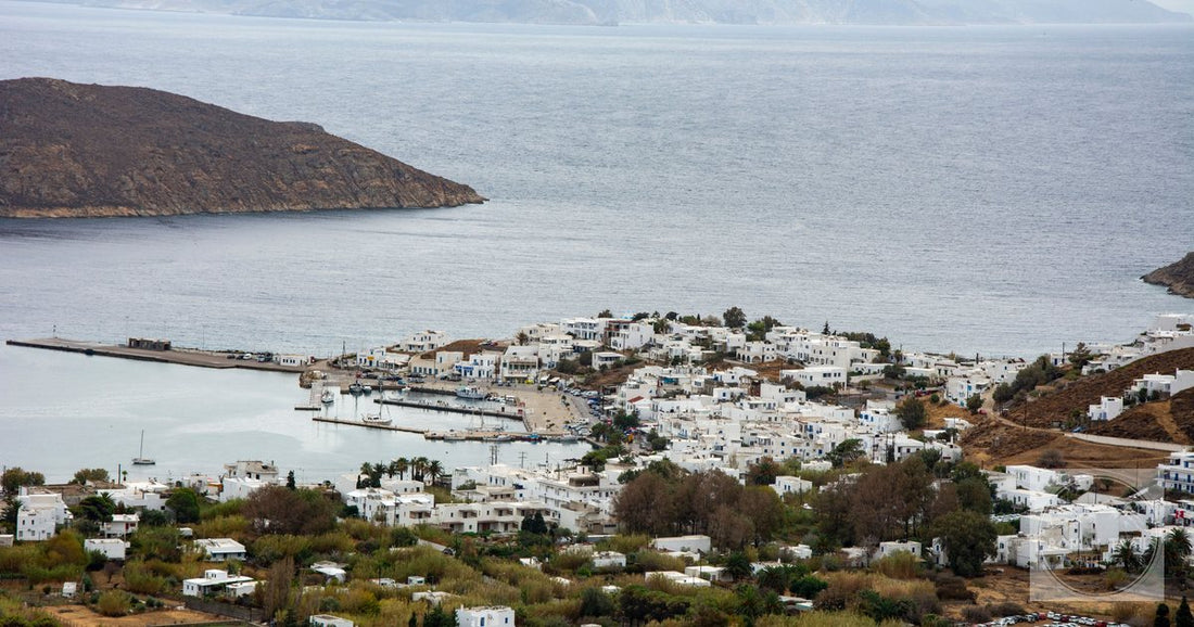 The white houses of the hill town on Serifos, Greece